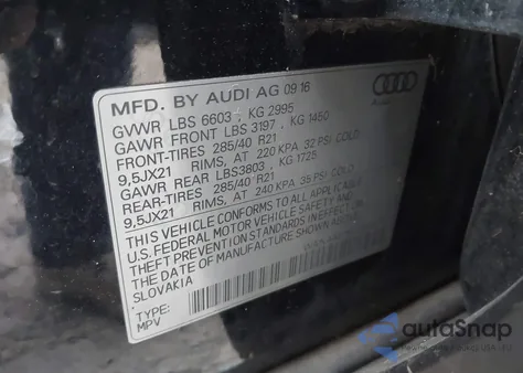 2017 Audi Q7 3.0T Premium from USA, damaged, VIN WA1VAAF75HD029277